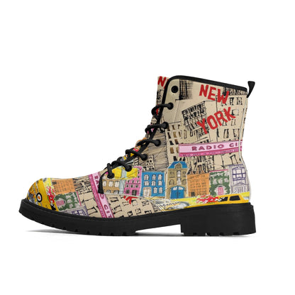 Color Me NYC Womens Upgraded Black Outsole Leather Boots