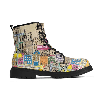 Color Me NYC Womens Upgraded Black Outsole Leather Boots