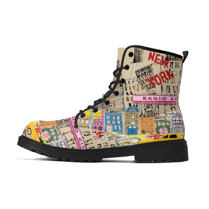 Color Me NYC Womens Upgraded Black Outsole Leather Boots