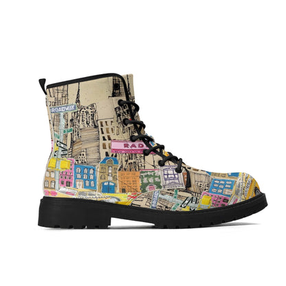 Color Me NYC Womens Upgraded Black Outsole Leather Boots