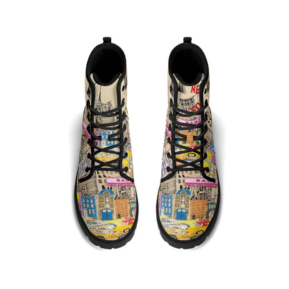 Color Me NYC Womens Upgraded Black Outsole Leather Boots