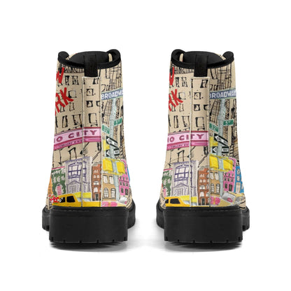 Color Me NYC Womens Upgraded Black Outsole Leather Boots