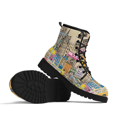 Color Me NYC Womens Upgraded Black Outsole Leather Boots