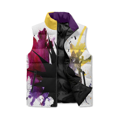 Unapologetic Rebellion Unisex Lightweight Stand Collar Zip Up Puffer Vest