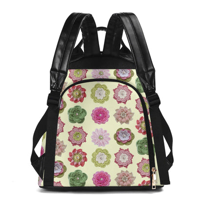 Crochet Bouquet Travel Daypack Anti-theft Backpack