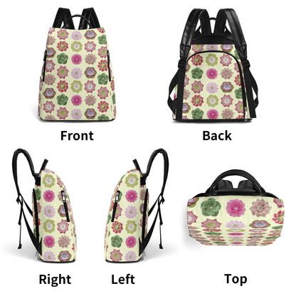 Crochet Bouquet Travel Daypack Anti-theft Backpack