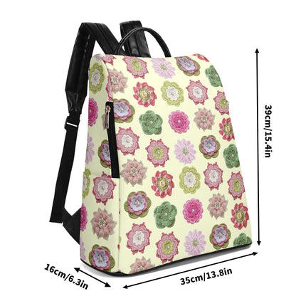 Crochet Bouquet Travel Daypack Anti-theft Backpack