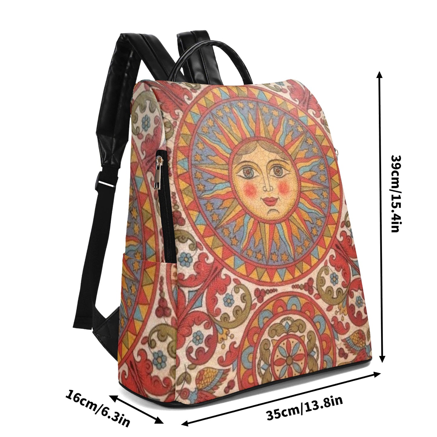Feminine Warmth (Russian Folk Art) Travel Daypack Anti-theft Backpack
