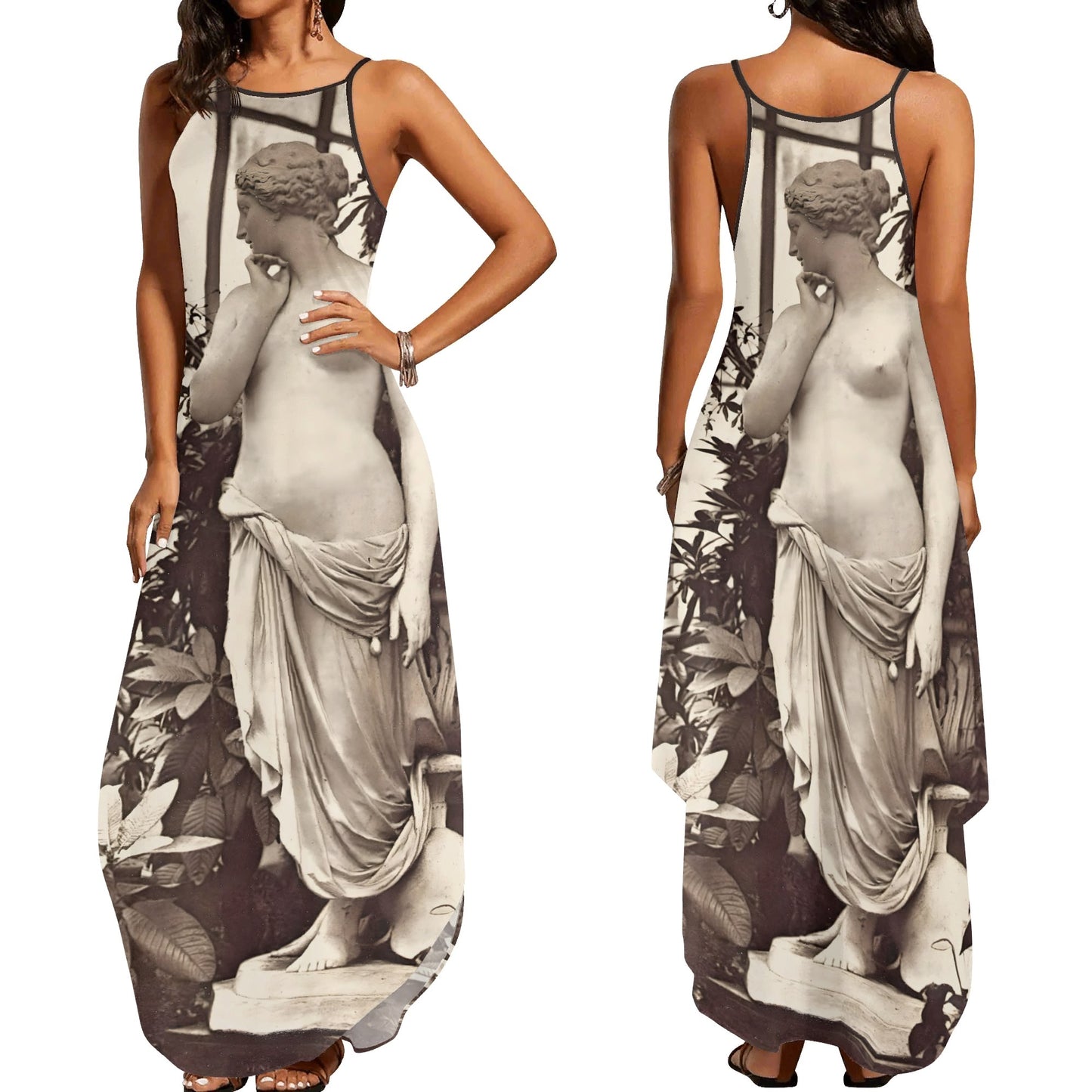 Garden Godess Womens Elegant Sleeveless Evening Dress
