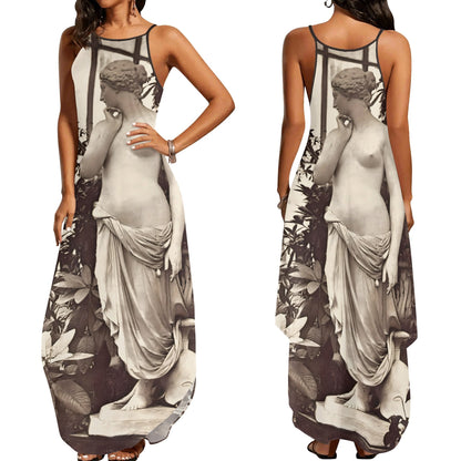 Garden Godess Womens Elegant Sleeveless Evening Dress