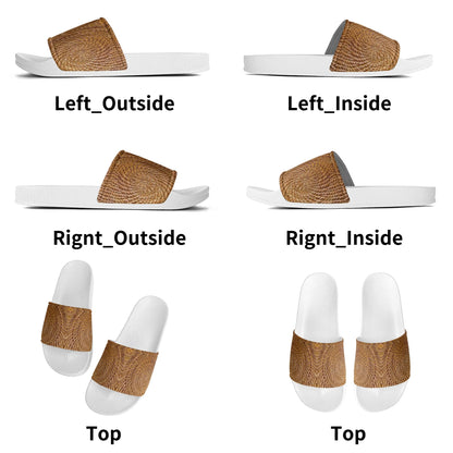 Wicker Weave Womens PVC Black and White House Slides Sandals Bathroom Slippers