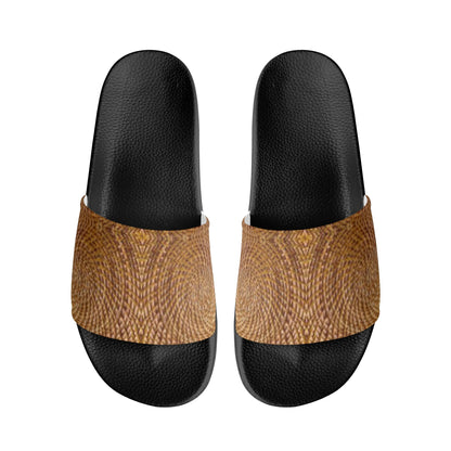 Wicker Weave Womens PVC Black and White House Slides Sandals Bathroom Slippers