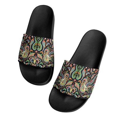 Under the Sea (Rainbow) Womens Colorful PVC Outsoles for House Slides Sandals Bathroom Slippers