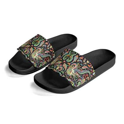 Under the Sea (Rainbow) Womens Colorful PVC Outsoles for House Slides Sandals Bathroom Slippers