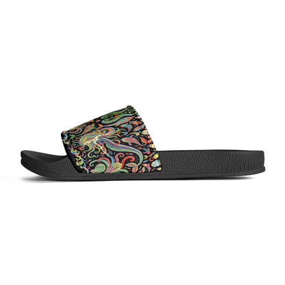 Under the Sea (Rainbow) Womens Colorful PVC Outsoles for House Slides Sandals Bathroom Slippers