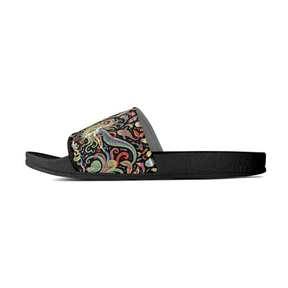 Under the Sea (Rainbow) Womens Colorful PVC Outsoles for House Slides Sandals Bathroom Slippers