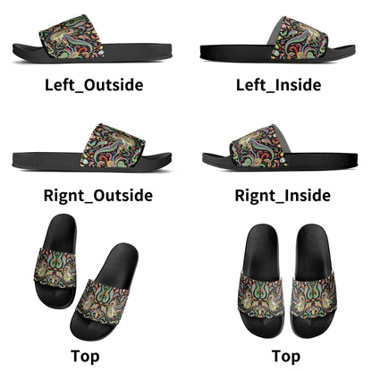 Under the Sea (Rainbow) Womens Colorful PVC Outsoles for House Slides Sandals Bathroom Slippers