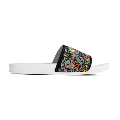 Under the Sea (Colorful) Womens PVC Black and White House Slides Sandals Bathroom Slippers