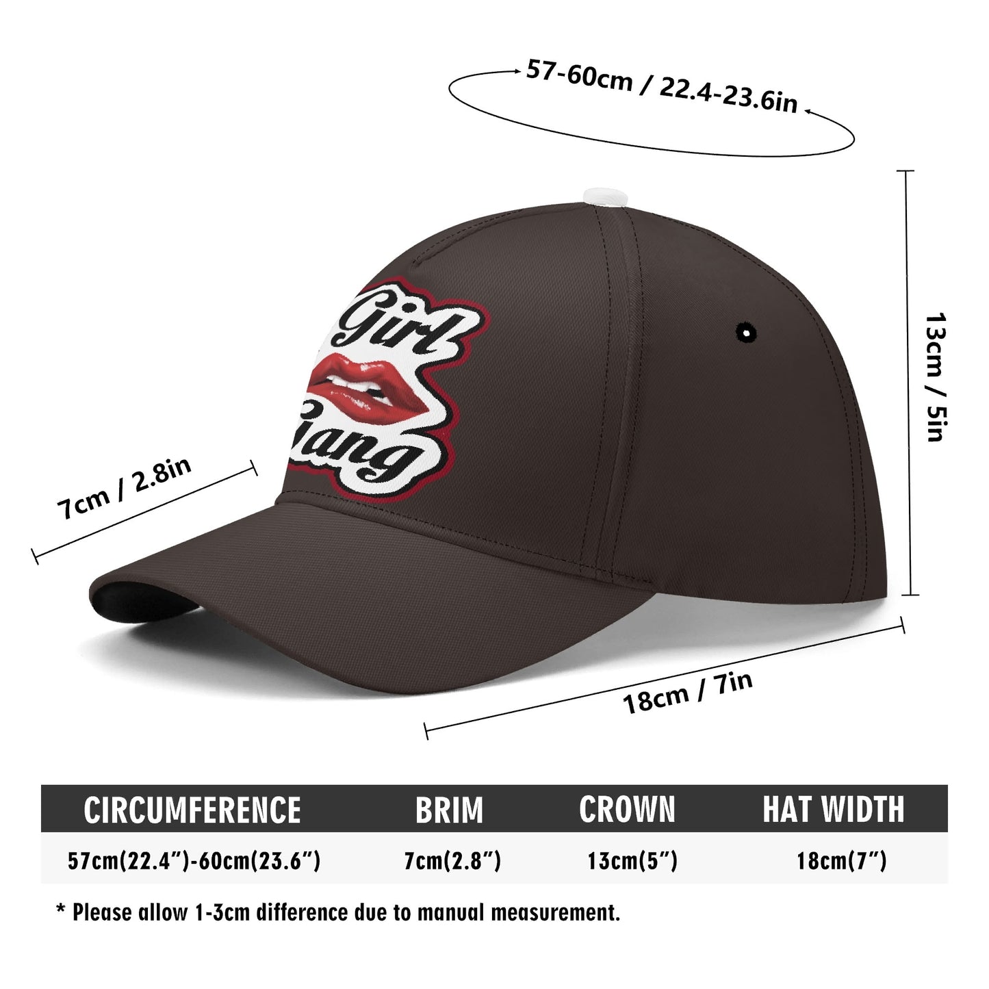 “Girl Gang” (black) Baseball Cap