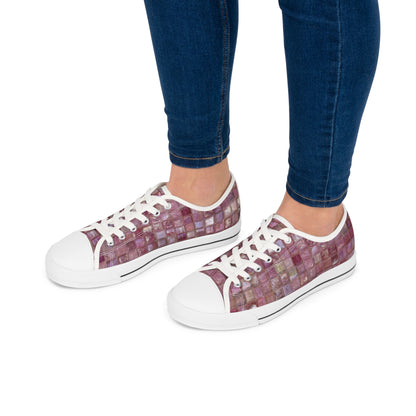 Pink Glass Luminosity Women's Low Top Sneakers