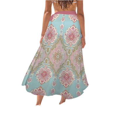 Ornate Beach Date Women's Long Knot Side Cover Up