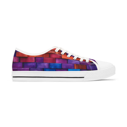 Brick Whimsy Women's Low Top Sneakers