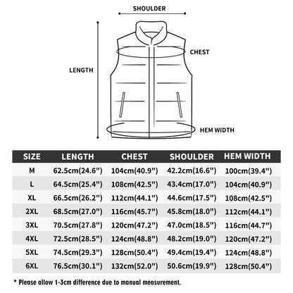 Bartholomews Chart of the World on Mercators Projection (1914), Unisex Lightweight Stand Collar Zip Up Puffer Vest