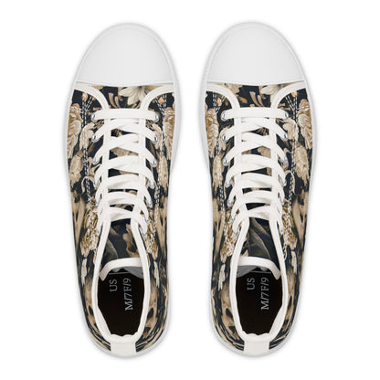 Skull & Roses Women's High Top Sneakers