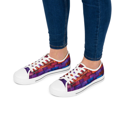 Brick Whimsy Women's Low Top Sneakers