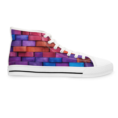 Brick Whimsy Women's High Top Sneakers