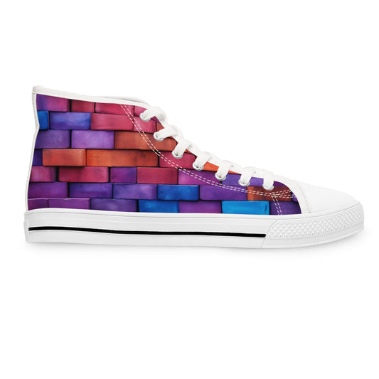 Brick Whimsy Women's High Top Sneakers