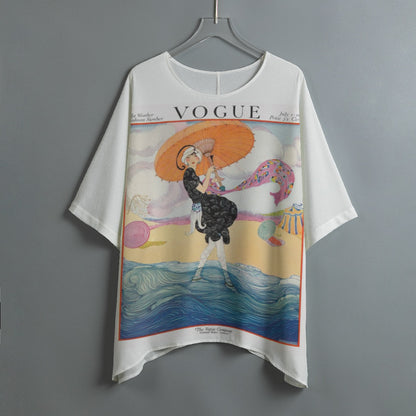 Vintage VOGUE Magazine Cover July 1st, 1919 Women's Bat Sleeve Shirt