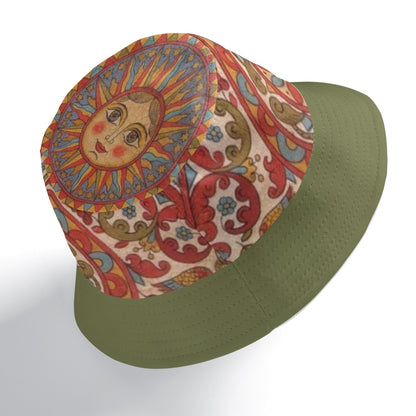 Feminine Warmth (Russian Folk Art) Double-Side Print Bucket Hat