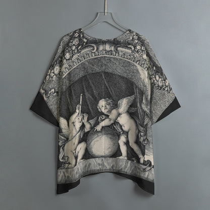 Cherubs of the Constellations Women's Bat Sleeve Shirt