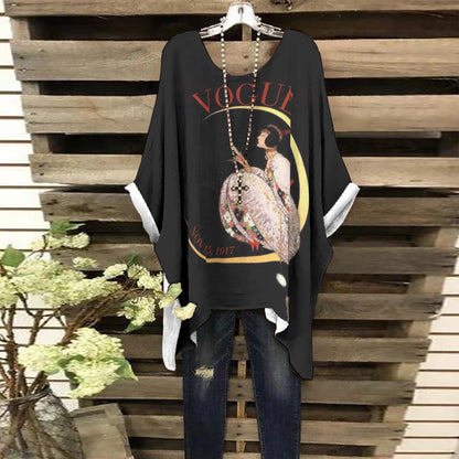 Vintage VOGUE Magazine Cover Nov. 15, 1917 Women's Bat Sleeve Shirt