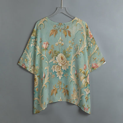 Ivory Roses Women's Bat Sleeve Shirt