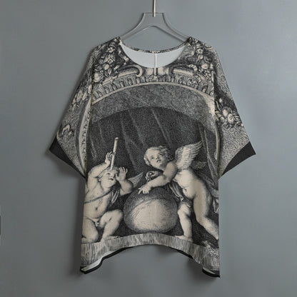 Cherubs of the Constellations Women's Bat Sleeve Shirt