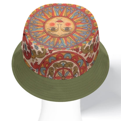 Feminine Warmth (Russian Folk Art) Double-Side Print Bucket Hat