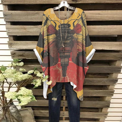 Mustard Moth Women's Bat Sleeve Shirt
