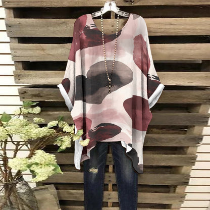 Watercolor Hearts Women's Bat Sleeve Shirt