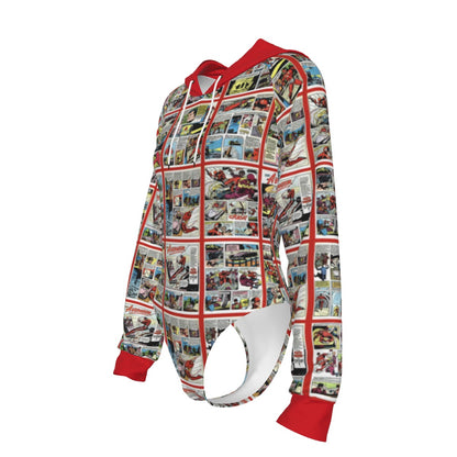 The Avenger Women's Raglan Sleeve Hooded Bodysuit