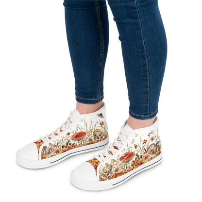 Fungi Fall Women's High Top Sneakers