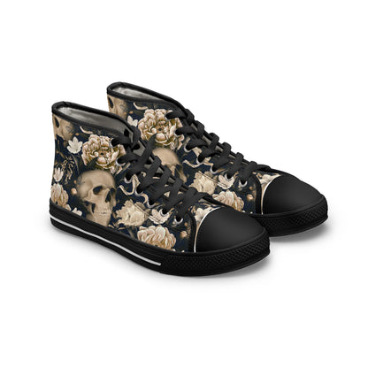 Skull & Roses Women's High Top Sneakers