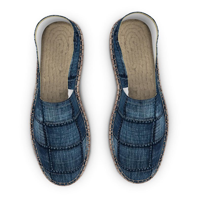 Dark Denim Patchwork Espadrilles