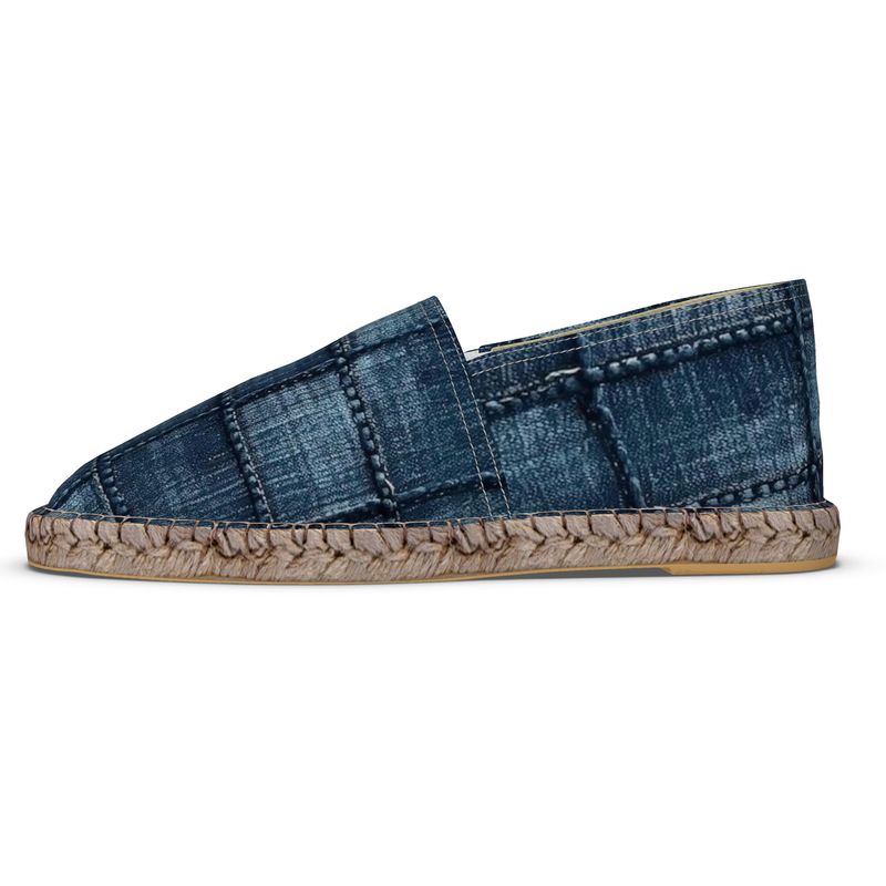 Dark Denim Patchwork Espadrilles