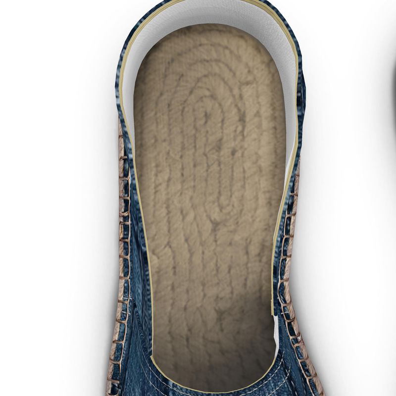 Dark Denim Patchwork Espadrilles