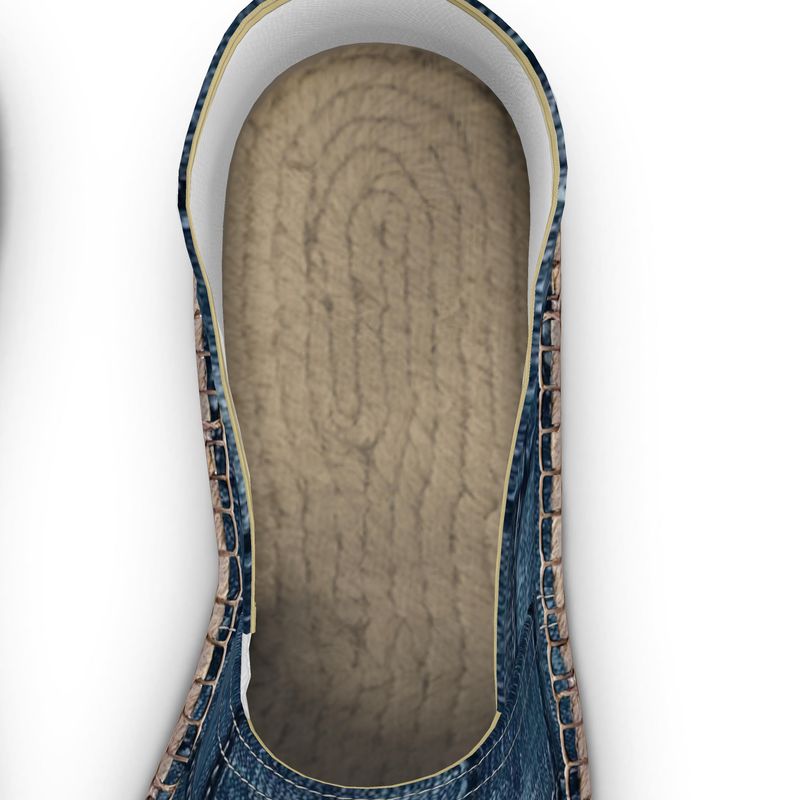 Dark Denim Patchwork Espadrilles