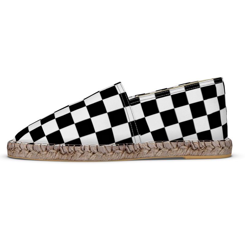 B&W Checked Espadrilles