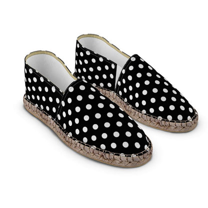 B&W Polka Dot Espadrilles
