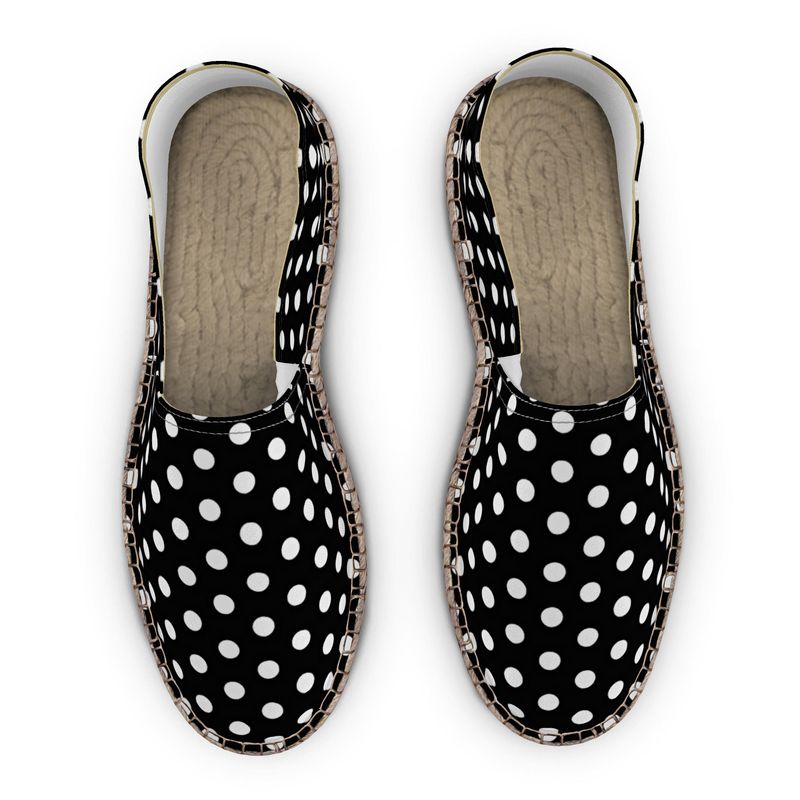 B&W Polka Dot Espadrilles